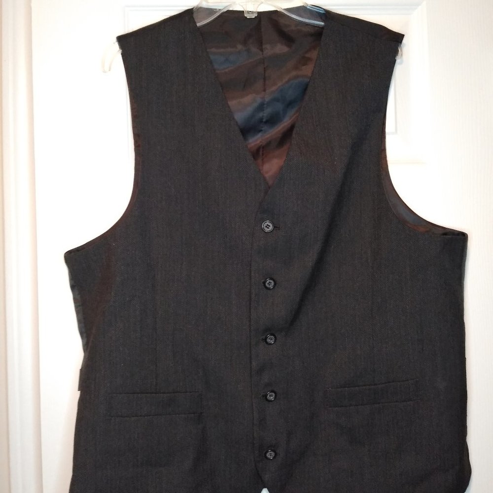 5 BUTTON BLACK VEST